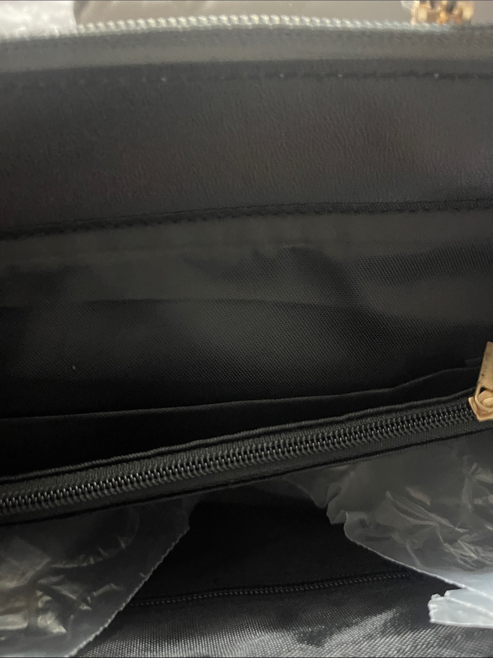 Structured gray Satchel with Floral Charm - Picture 5 of 6